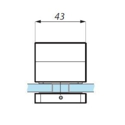 TGH11 PC - Hinge complete with pin sleeve