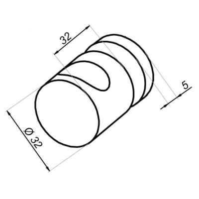 NLOGL2803ASS - Glass handle