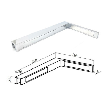 C500L - Corner stabiliser - left 220x140 mm
