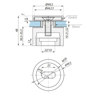 SO730FD BL - Point stud