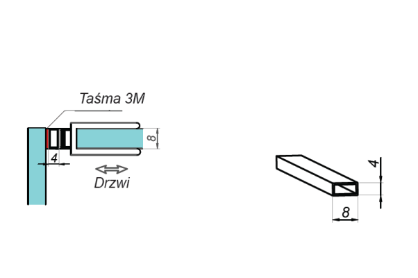 NLO-SP-2921-8-2,5 - Adhesive magnetic seal