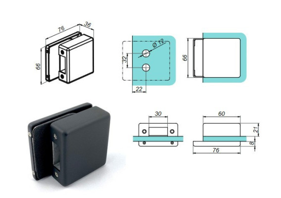 NTP01-B - Strike patch for standard lock