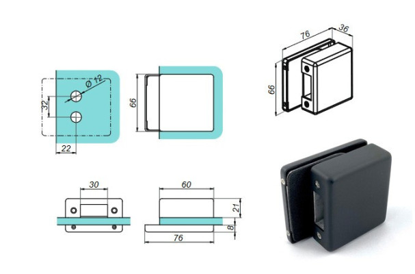 NTP01M-B - Strike patch for magnetic lock