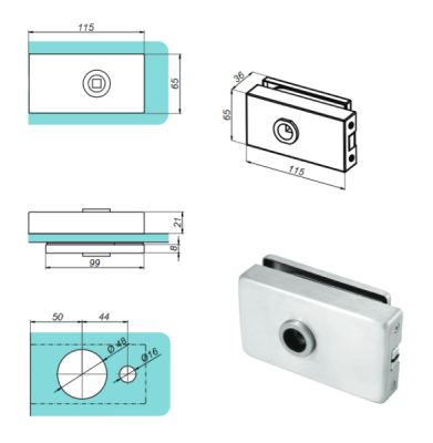 NT801M-SS - Small magnetic lock - economical