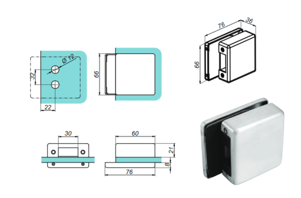 NTP01M-SS - Strike patch for magnetic lock