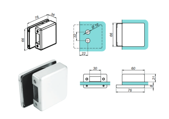 NTP01-SS - Strike patch for standard lock