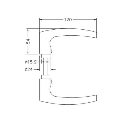 NTH04-SS - Klika pro skleněné dveře