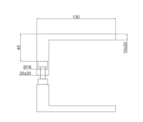 NTH05-SS - Klika pro skleněné dveře