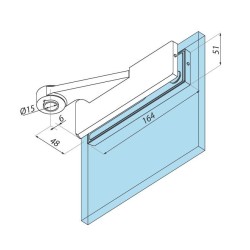 PD20-OSLH SET SSS - Top hinge, offset (left) PD20-OSLH SET SSS - Top hinge, offset (left)