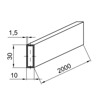 NLO-DP03-S003-8-2-B - Profil pre posuvný systém