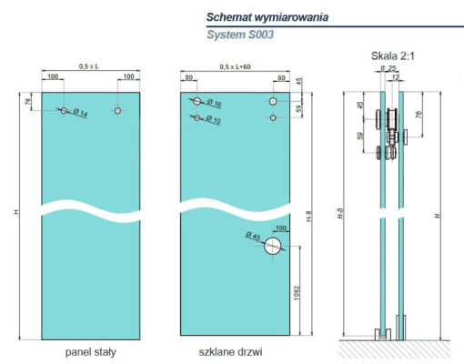 NLO-DP03-S003-8-2-B - Profile for sliding system