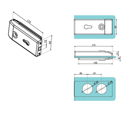 NT503M-SS - Magnetický zámok