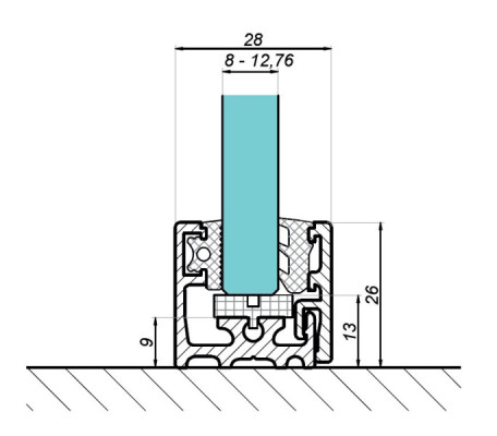 CLM-2628-6000-W - Listwa montażowa 26x28 mm dzielona 6000mm