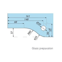 PD30NABL - Overpanel patch for PD20 hinge, wall installation by means of M8 threaded rod and expansion bolt PD30NABL - Overpanel patch for PD20 hinge, wall installation by means of M8 threaded rod and expansion bolt