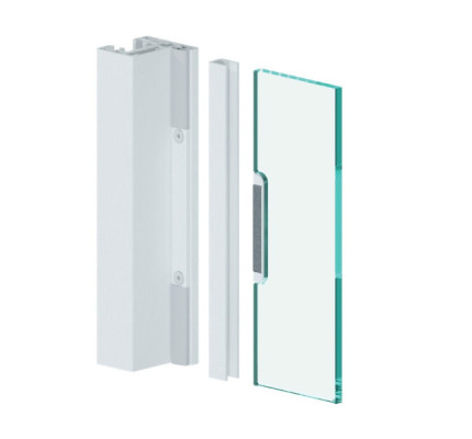 CS-1512-2500-F-L-W - Profil ramki do drzwi loftowych z możliwością frezowania pod zamek - lewe drzwi