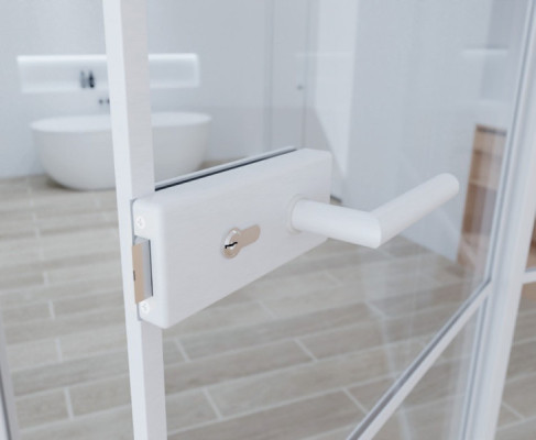 CS-1512-2500-F-L-W - Profil ramki do drzwi loftowych z możliwością frezowania pod zamek - lewe drzwi