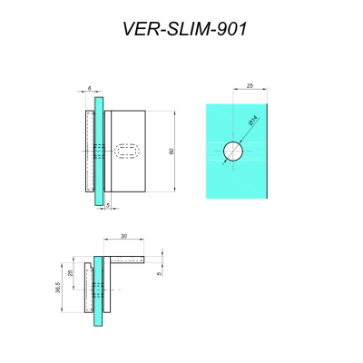 VER-SLIM-901 - Úchyt