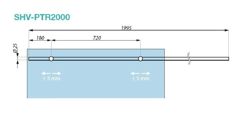 SHV-PTR2000 PSS - Prowadnica górna systemu