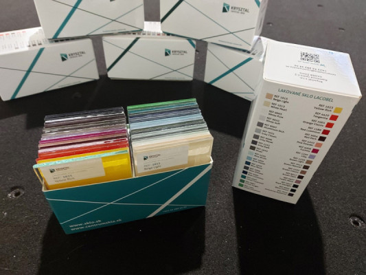 Lakierowane szkło Lacobel REF – zestaw próbek szkła