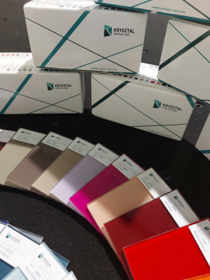 Lakovane sklo Lacobel REF - sada 33 sklenených vzoriek