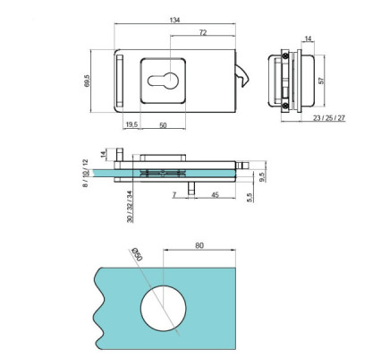 NT301B - Hákový zámok