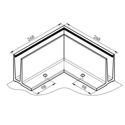 BM0006TF90PWU Rohový profil L kotvenie