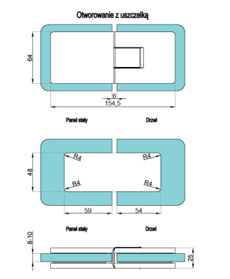 VER-S-BJ-180-SS - Záves sklo - sklo 180