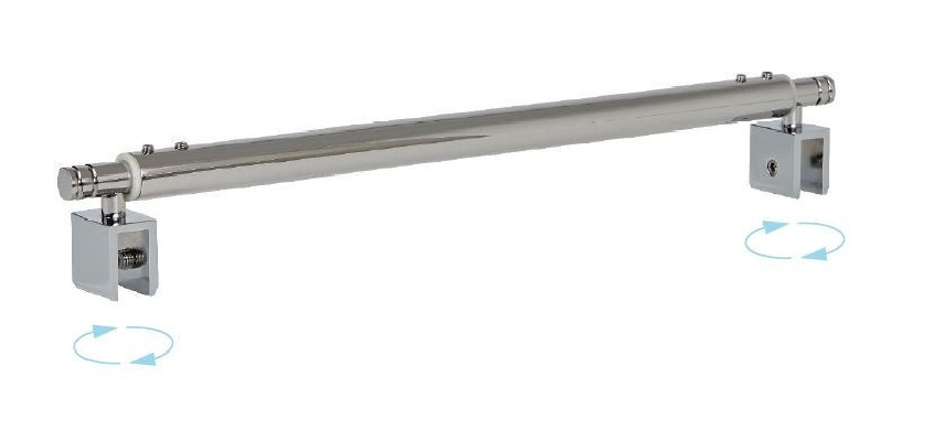 JH001ADJ/500 SC - Reling okrągły, regulowany szkło - szkło