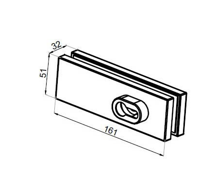 GHD-150RD-B - Zamek z wkładką na klucz