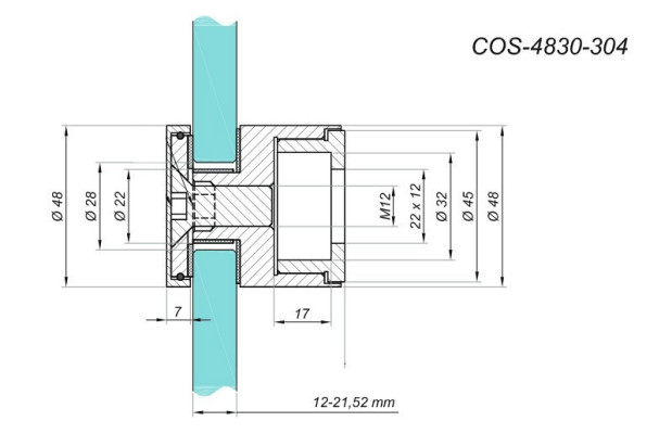 COS-4830-304-G- Bodový úchyt