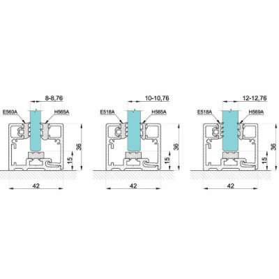 CLM-3642-3000-AL - Listwa montażowa dzielona 36x42 mm