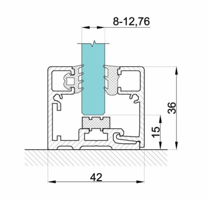 CLM-3642-3000-SS - Listwa montażowa dzielona 36x42 mm