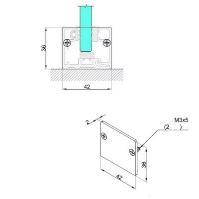 CLM-3642-Z-NA - Zaślepka do listwy CLM-3642/-G