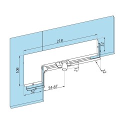 PD40 PSS - Overpanel & side panel patch for PD20 hinge PD40 PSS - Overpanel & side panel patch for PD20 hinge