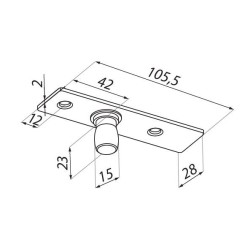 PD24 SSS - Top pivot for PD20 hinge PD24 SSS - Top pivot for PD20 hinge