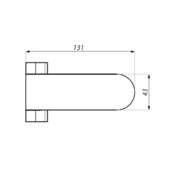TGH322 NA - Free hinge with fixing plate TGH322 NA - Free hinge with fixing plate