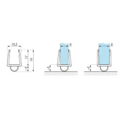 ADE 6-8 - Clip seal for glass 6-8 mm ADE 6-8 - Clip seal for glass 6-8 mm