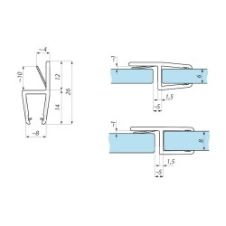 OWE 6-8 - Clip seal for glass 6-8 mm OWE 6-8 - Clip seal for glass 6-8 mm