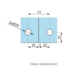 PD70DS SSS - Overpanel patch with double stop insert PD70DS SSS - Overpanel patch with double stop insert