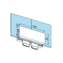 PD70DS SSS - Overpanel patch with double stop insert PD70DS SSS - Overpanel patch with double stop insert
