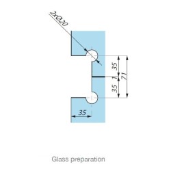 PD82 PSS - Side patch wall to glass for two panels PD82 PSS - Side patch wall to glass for two panels