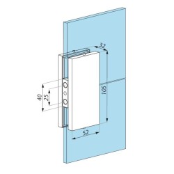 PD82 PSS - Side patch wall to glass for two panels PD82 PSS - Side patch wall to glass for two panels