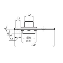 PD15 SSS - Floor pivot for PD10, PD10OS PD15 SSS - Floor pivot for PD10, PD10OS