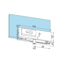 PL50 NA - Corner lock with cylinder protection