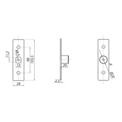 9137 SSS - Anti-key for lock US50, wall mounting 9137 SSS - Anti-key for lock US50, wall mounting