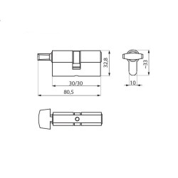 PM88T-PL2 - Euro-profile half cylinder PM88 / 9-PL2 PM88T-PL2 - Euro-profile half cylinder PM88 / 9-PL2