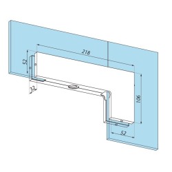 GK40 SSS - Overpanel & side panel strike patch for PL50 lock GK40 SSS - Overpanel & side panel strike patch for PL50 lock