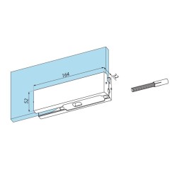 GK30 SSS - Overpanel strike patch for PL50 lock, wall installation by means of M8 threaded rod and expansion bolt GK30 SSS - Overpanel strike patch for PL50 lock, wall installation by means of M8 threaded rod and expansion bolt