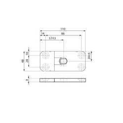 FS880NHO-3 SSS - Hydraulic bottom hinge - FORCE 3 (without hold open) FS880NHO-3 SSS - Hydraulic bottom hinge - FORCE 3 (without hold open)